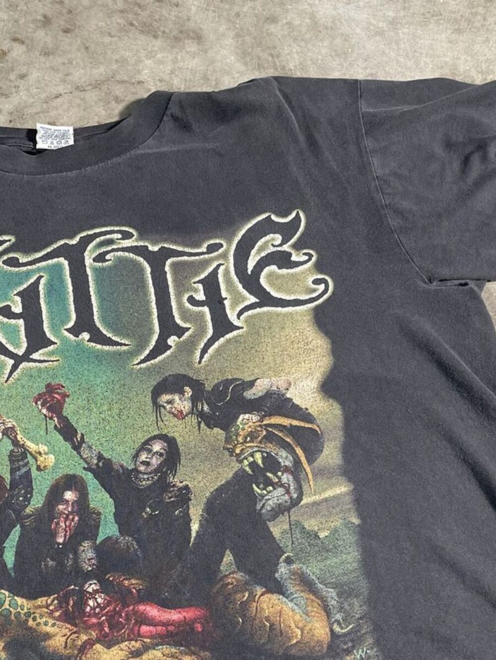 Vintage Faded 90s Kittie All Girl Metal Band Tee XL 24x26